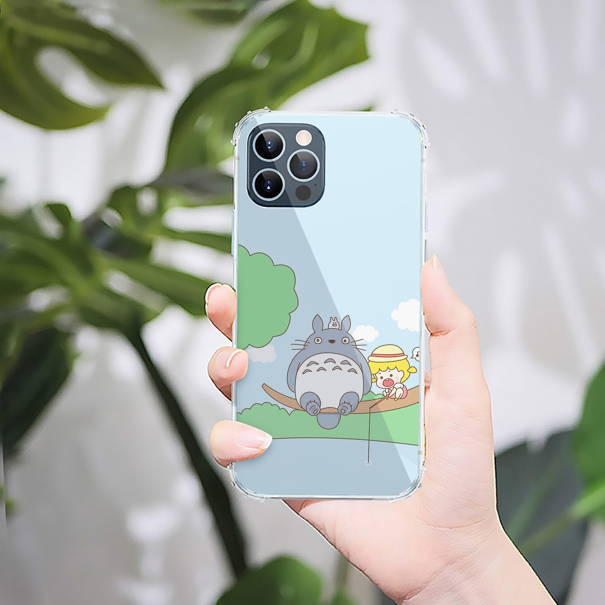 （画像用） となりのトトロ 草壁メイ 草壁サツキ My Neighbor Totoro Satsuki Kusakabe Mei Kusakabe 【iPhone 12シリーズ対応】透明スマホケース（クリアソフトケース）